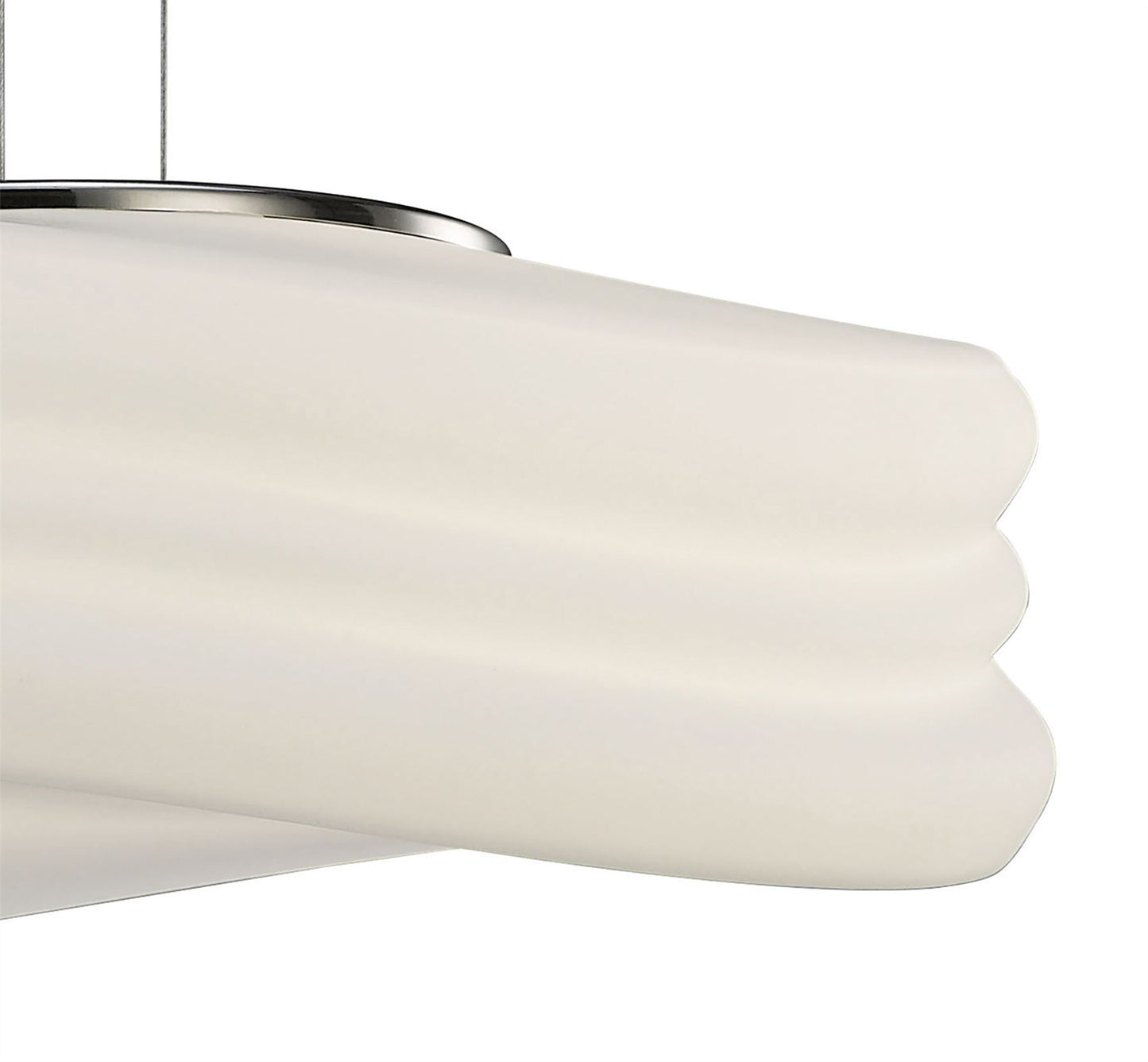 Mantra M3620 Mediterraneo Pendant 3 Light E27 Large, Polished Chrome/Frosted White Glass