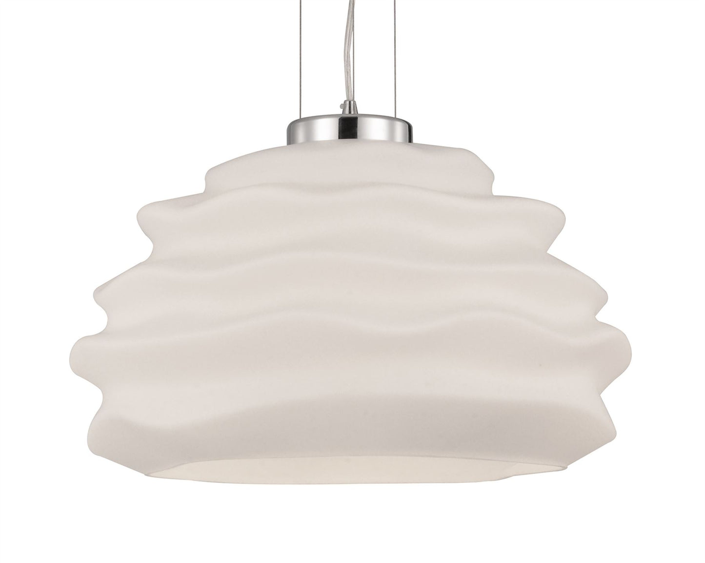 Mantra Fusion M6274 Nubole Pendant 40cm Round, 1 x E27 (Max 60W), Opal White