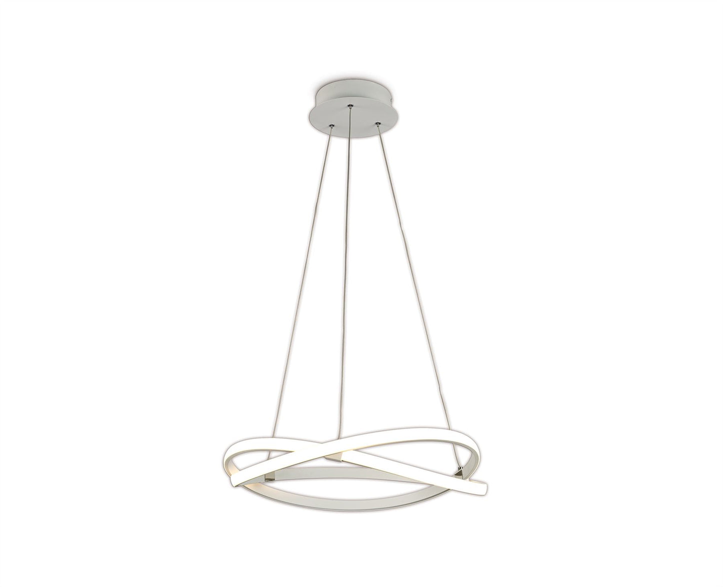 Mantra M5990 Infinity Blanco Pendant 42W LED 3000K, 3400lm, Dimmable White/White Acrylic, 3yrs Warranty