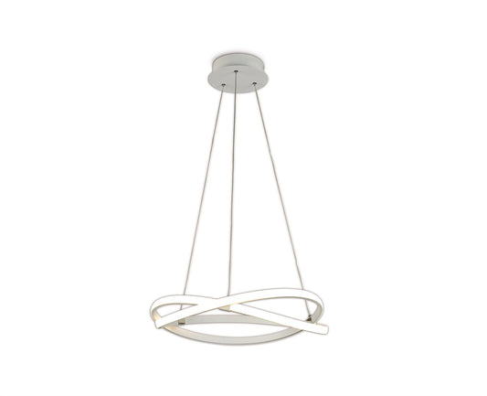 Mantra M5990 Infinity Blanco Pendant 42W LED 3000K, 3400lm, Dimmable White/White Acrylic, 3yrs Warranty