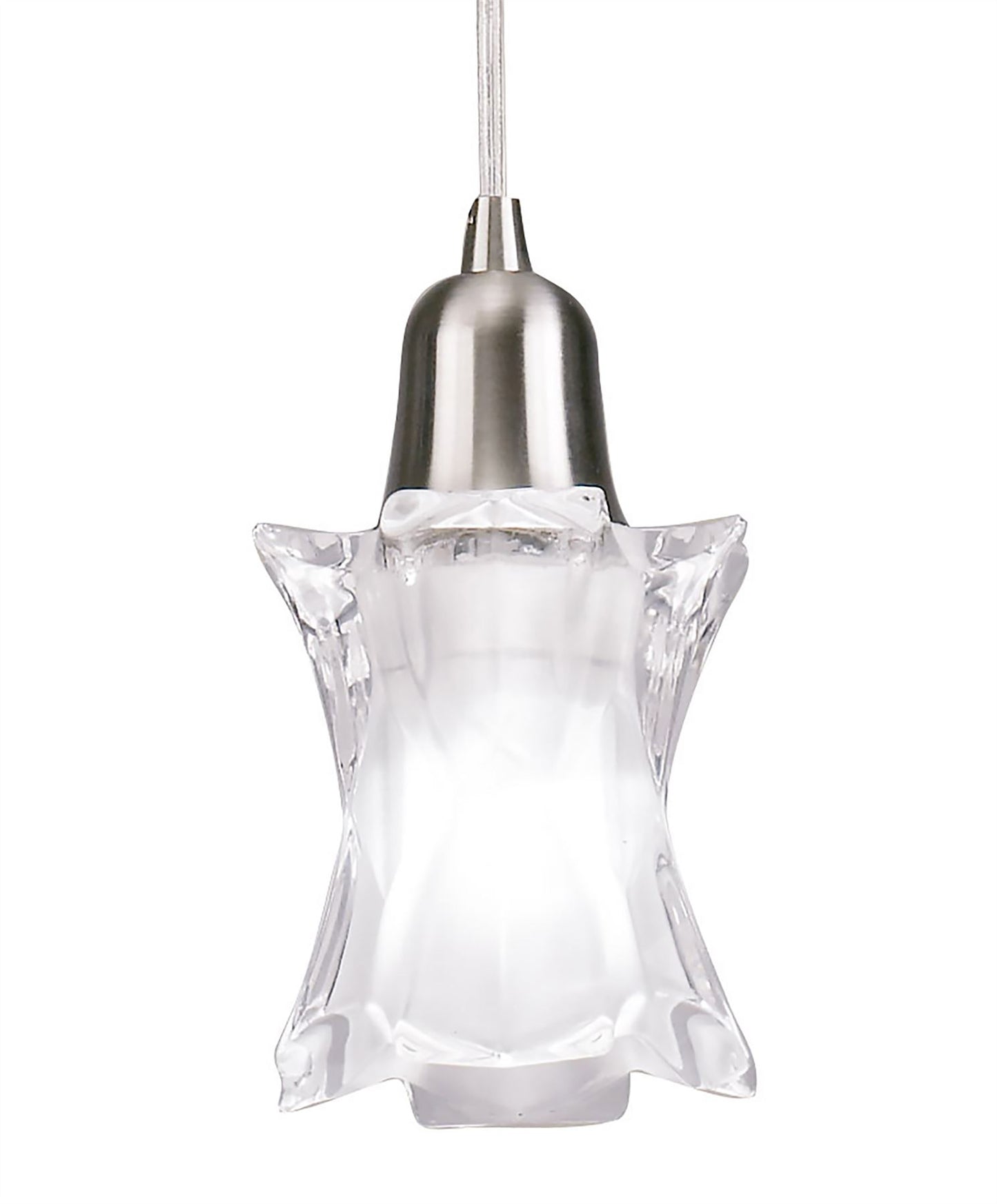 Mantra Alaska GU10 11cm Square Pendant 1 Light L1/SGU10, Satin Nickel, CFL Lamps INCLUDED