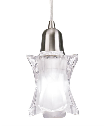 Mantra Alaska GU10 11cm Square Pendant 1 Light L1/SGU10, Satin Nickel, CFL Lamps INCLUDED