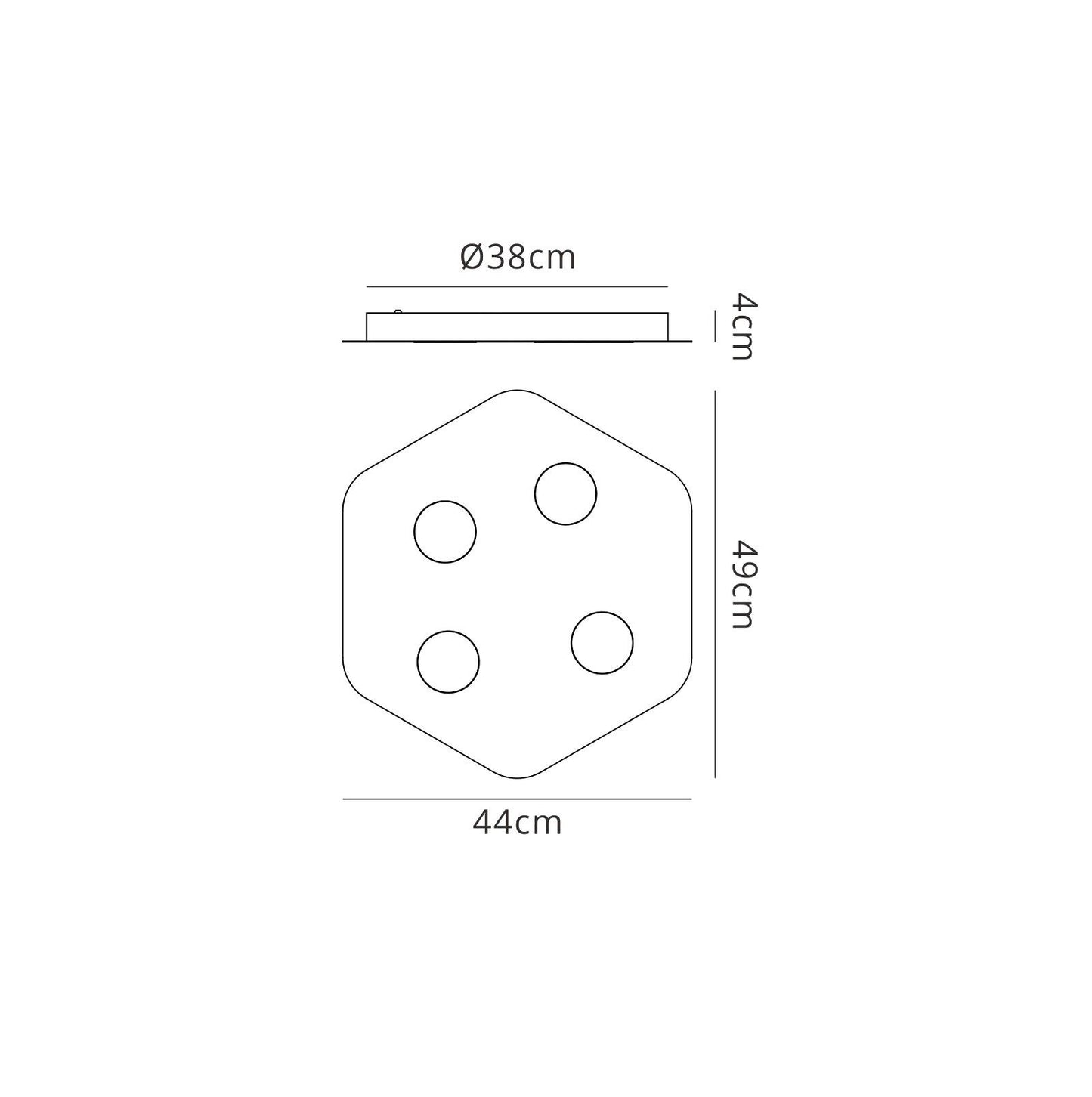 Mantra Area Ceiling Light, 4 x GX53 (Max 9W, Not Included), Sand White