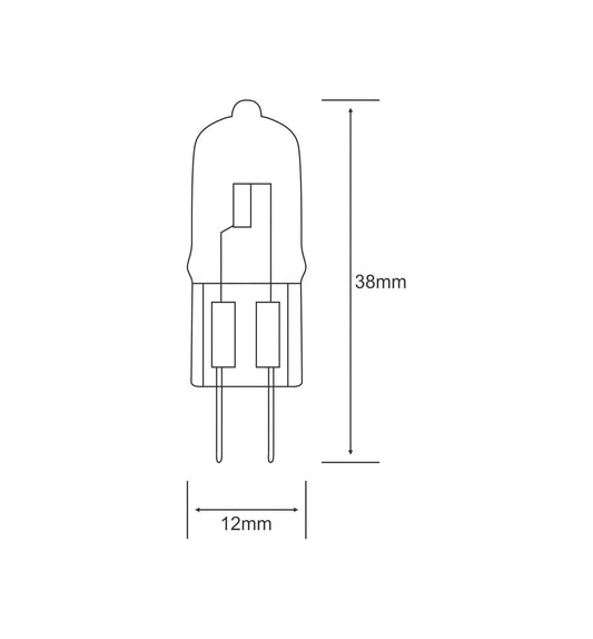 Luxram Halogen Extra Bi-Pin Clear 12V GY6.35 50W Halogen
