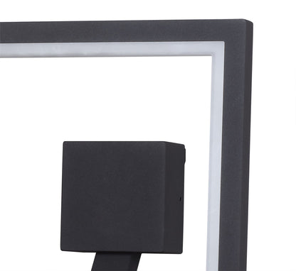 Mantra Fusion Rodas Wall Light, 9.5W LED, 3000K, 700lm, IP65, Anthracite, 3yrs Warranty