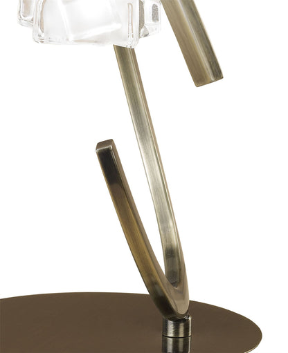 Mantra M1866 Ice Table Lamp 1 Light G9 ECO, Antique Brass