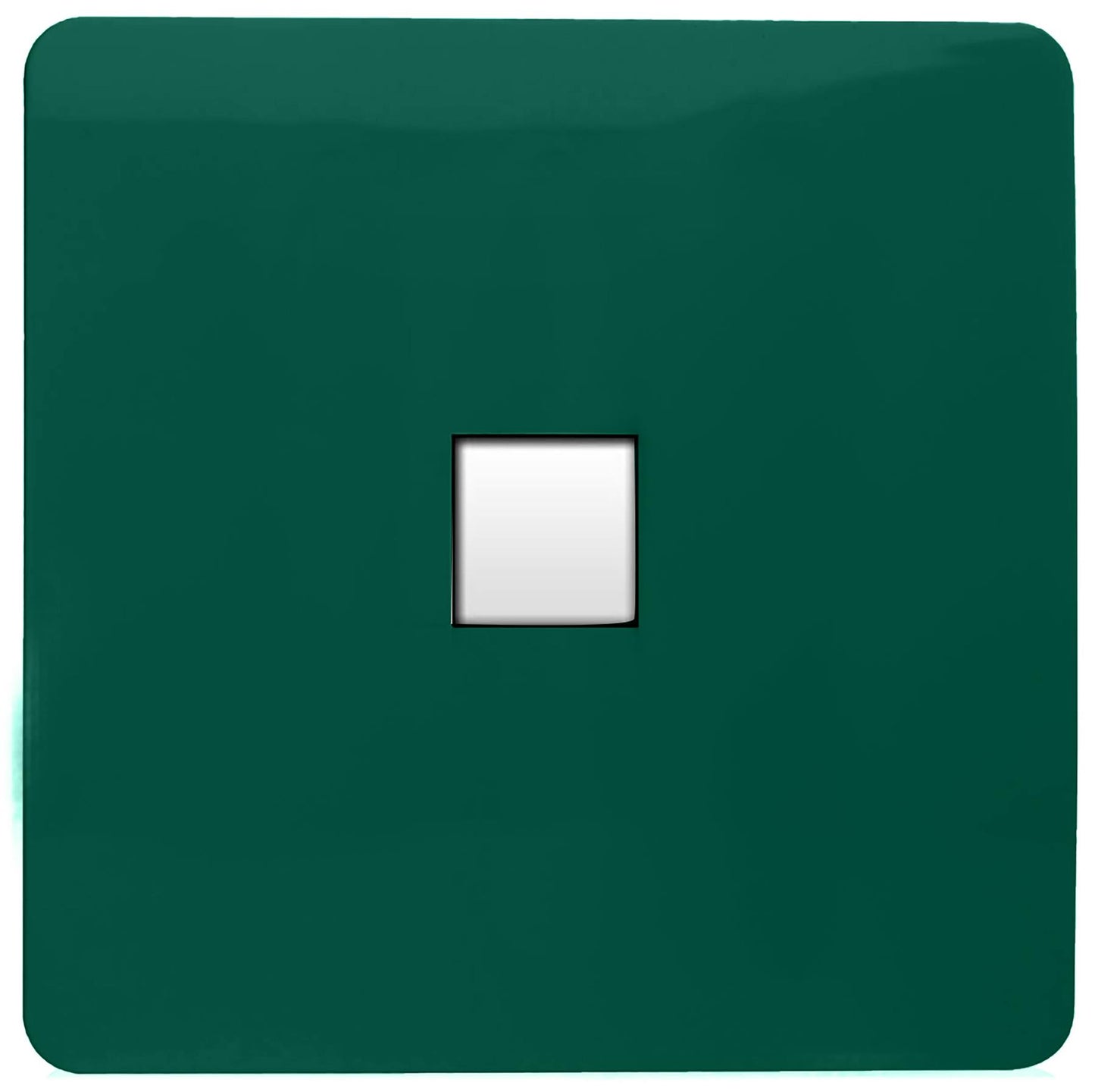 Trendi Artistic Modern Glossy Tactile Telephone Socket Dark Green