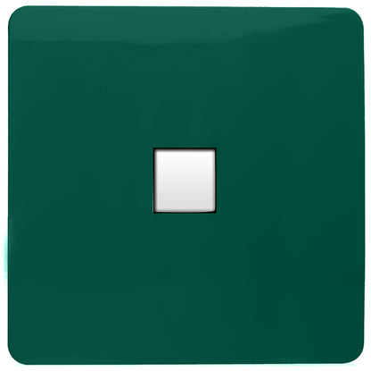Trendi Artistic Modern Glossy Tactile Telephone Socket Dark Green