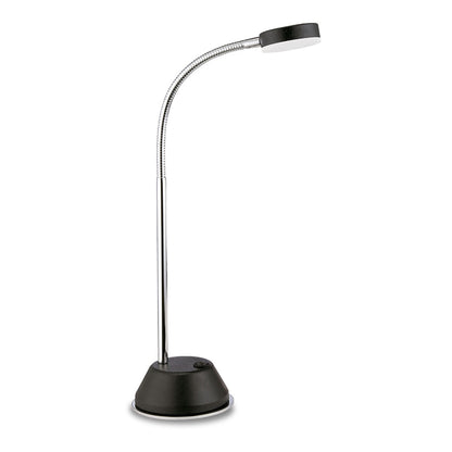 Mantra Fusion Tobias Table Lamp 1 Light 3W LED 3000K, 300lm, Matt Black/Frosted Acrylic/Polished Chrome, 3yrs Warranty
