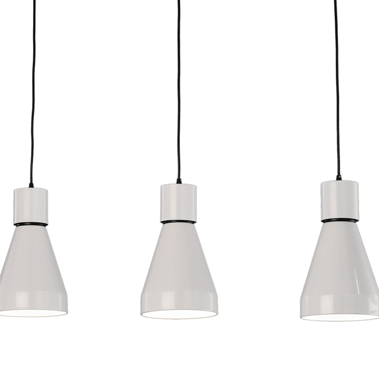 Mantra Fusion Kos E27 Fusion M5841 Kos Linear Pendant 3L 3 x E27 Max 40W, White/ Black