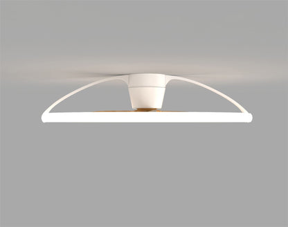 Nepal 105cm 75W LED Dimmable Ceiling Light With Built-In 35W DC Reversible Fan, White/Wood Finish c/w Remote, APP & Alexa/Google Voice Control, 7200lm