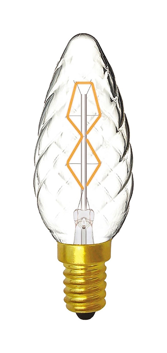 Luxram Rustica Candle Twisted/S E14 Clear 40W Incandescent
