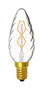 Luxram Rustica Candle Twisted/S E14 Clear 40W Incandescent