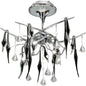Diyas Cygnet 60cm  10 Light G4 Polished Chrome/Black Glass/Crystal, NOT LED/CFL Compatible Ceiling Light Fitting