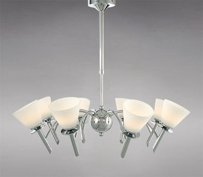 Diyas Kristina 64cm  8 Light G9 Polished Chrome/Opal Glass Ceiling Pendant Light Fitting