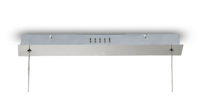 Mantra Fusion Fusion M6250 Cinna Linear Pendant 33W LED, 3000K, 3300lm, Polished Chrome/ Crystal Chain, 3yrs Warranty