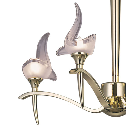 Mantra Viena 53cm Telescopic Pendant Round 4 Light G9, Polished Brass