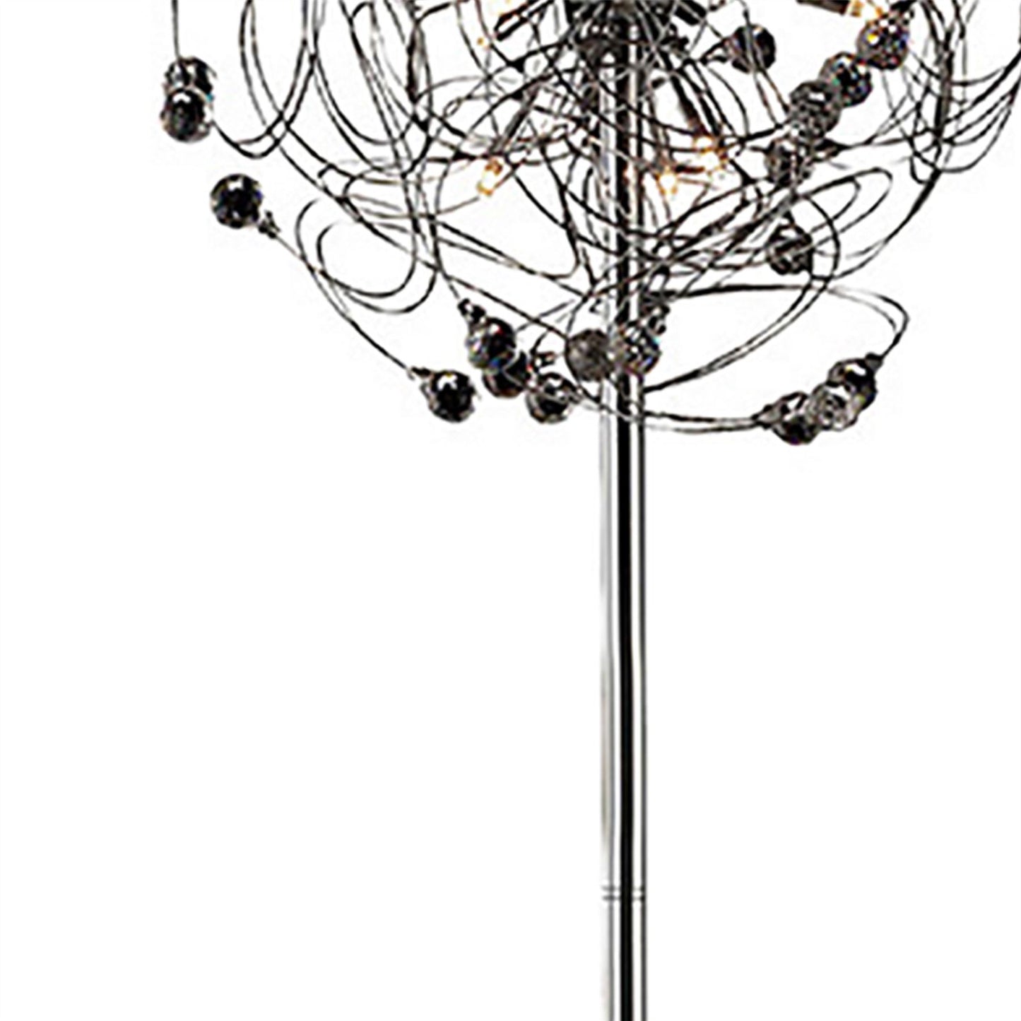 Diyas Messe Floor Lamp 12 Light G4 Polished Chrome/Crystal, NOT LED/CFL Compatible