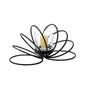 Diyas Home (DH) Oreo Candle Holder 8 Ring Medium Black/Clear Glass Art