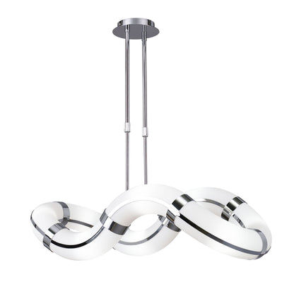 Mantra Guss GU10 Guss Telescopic GU10 8 Light L1/SGU10 Oval Curved, Polished Chrome/White Acrylic, CFL Lamps INCLUDED