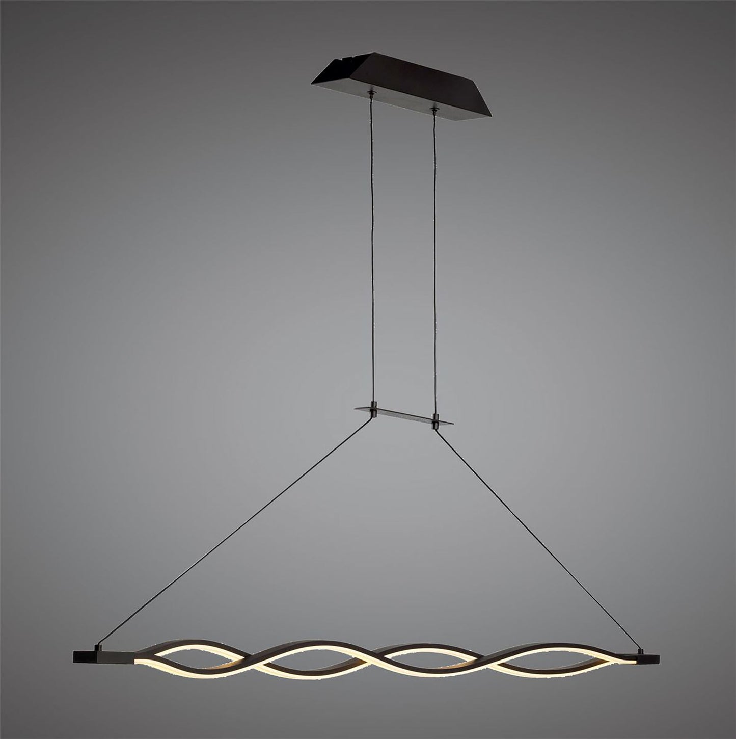 Mantra M5817 Sahara Linear Pendant 36W LED 2800K, 2520lm, Dimmable Frosted Acrylic, Brown Oxide, 3yrs Warranty