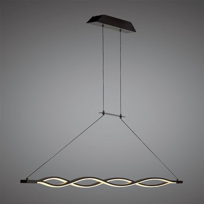 Mantra M5817 Sahara Linear Pendant 36W LED 2800K, 2520lm, Dimmable Frosted Acrylic, Brown Oxide, 3yrs Warranty