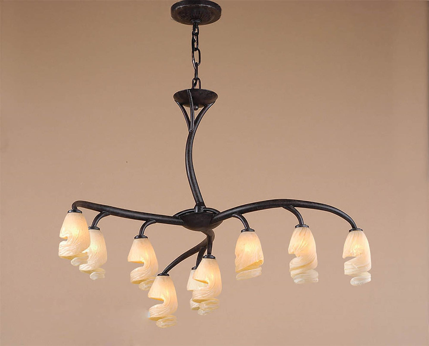 Mantra Forest 70cm Pendant 3 Arm 9 Light G9, Brown/Black Oxide