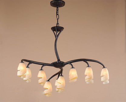 Mantra Forest 70cm Pendant 3 Arm 9 Light G9, Brown/Black Oxide