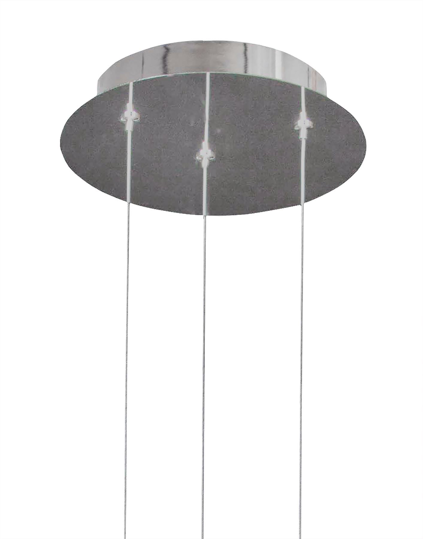 Mantra M5140 Organica Pendant 3 Light E27, Gloss White/Polished Chrome