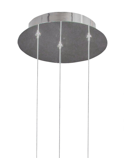 Mantra M5140 Organica Pendant 3 Light E27, Gloss White/Polished Chrome