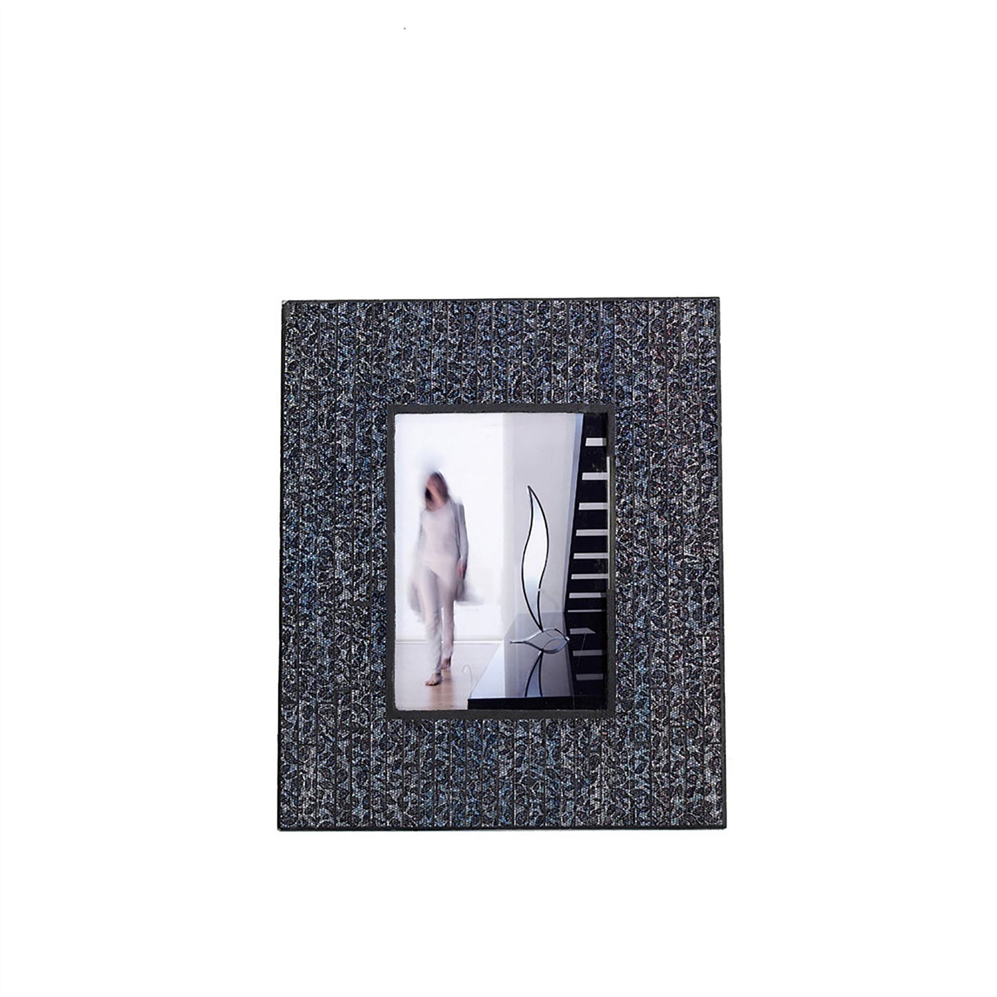 Diyas Home (DH) Silvia Mosaic Photo frame Black/Chrome Mosaic