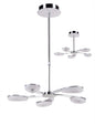 Mantra Fusion Juno 65cm Telescopic 5 Light 30W LED 3000K, 2700lm, Satin Aluminium/Frosted Acrylic/Polished Chrome, 3yrs Warranty