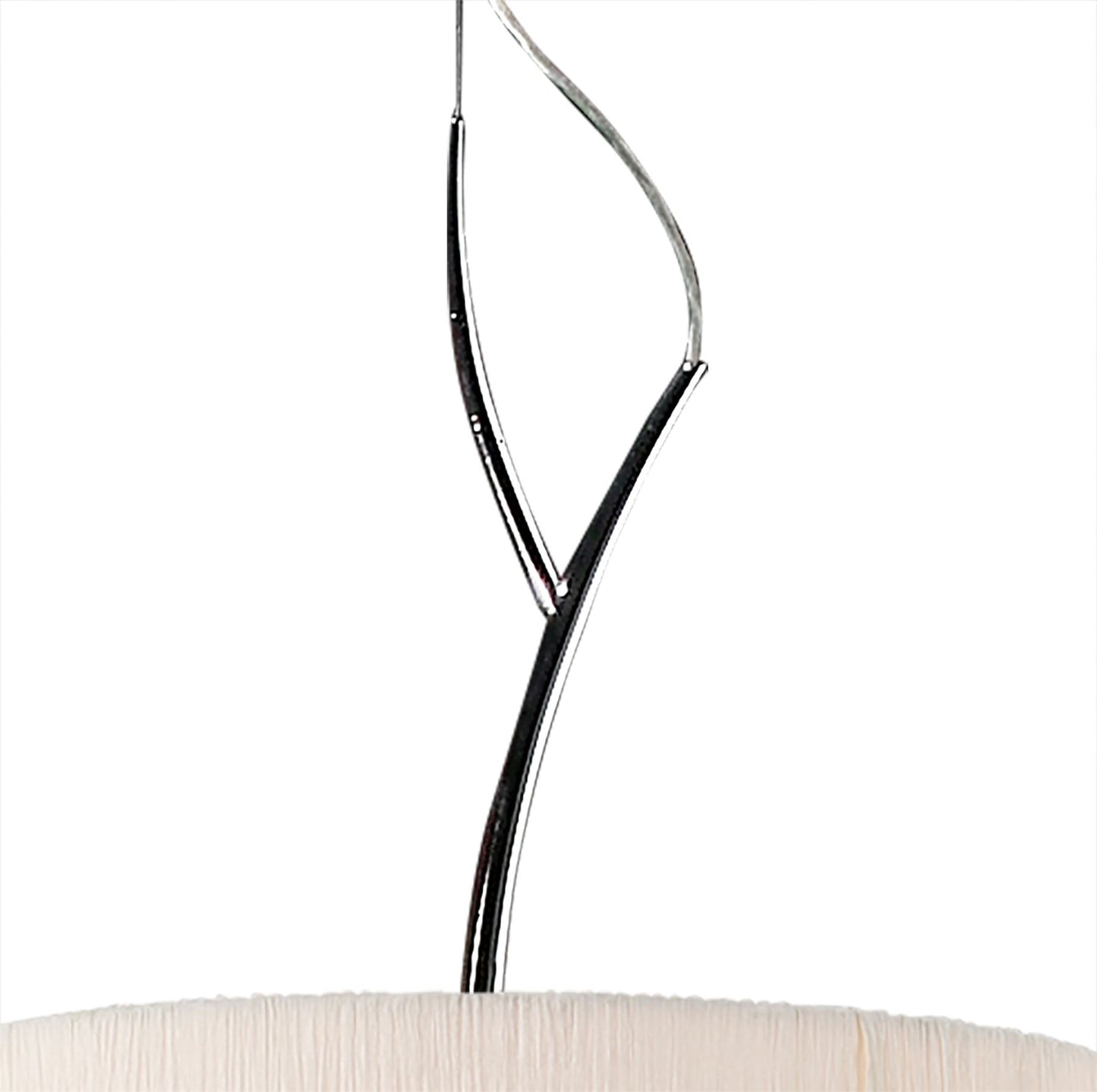 Mantra M1133 Eve Pendant 3 Light E27, Polished Chrome with White Round Shade