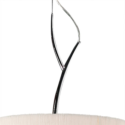 Mantra M1133 Eve Pendant 3 Light E27, Polished Chrome with White Round Shade