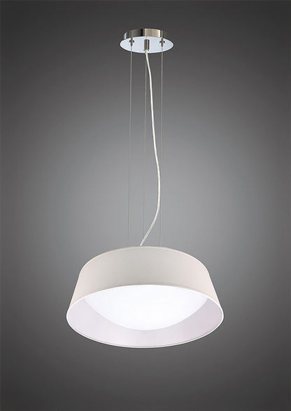Mantra Sabina 29cm Pendant Kit 43CM, Polished Chrome/White Acrylic