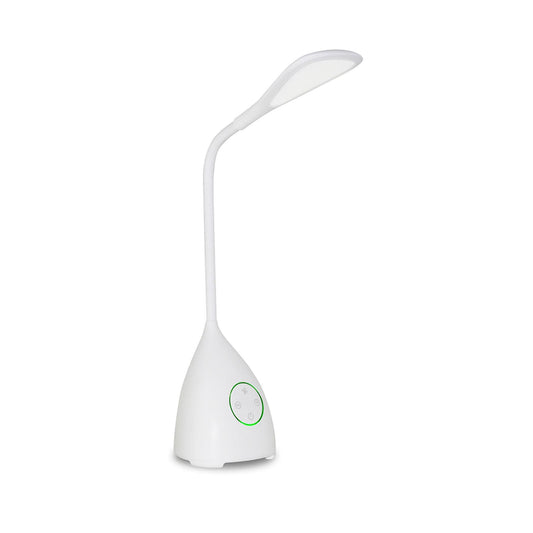 Mantra Fusion M5672 Reading Touch Dimmable/Rechargable/Adjustable Table Lamp 6W LED 2700-6500K, 170lm, White with Fan, 3yrs Warranty