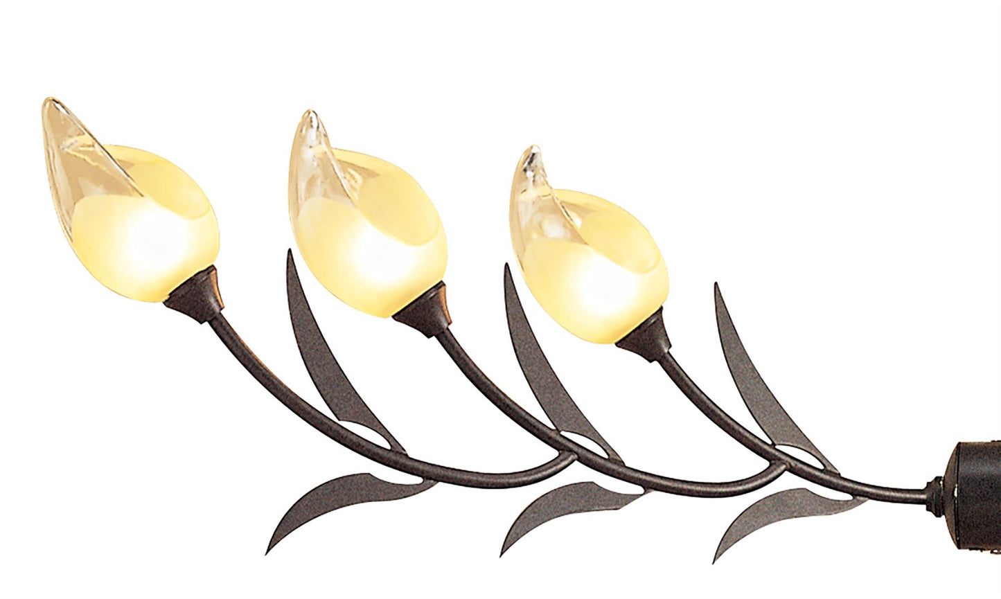 Mantra Holland Telescopic Linear Pendant Line 6 Light G9, Brown, Black Oxide
