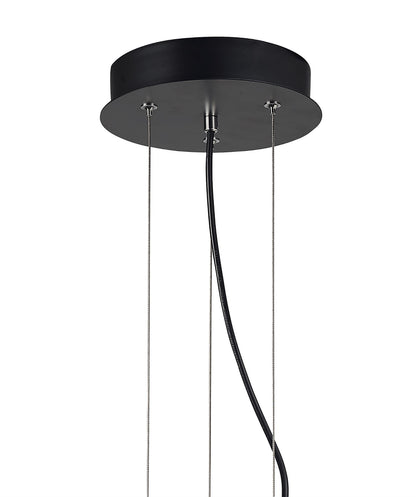 Mantra M4843 Argenta Pendant Large 30W LED 3000K, 3000lm, Matt Black/Silver/White Acrylic, 3yrs Warranty