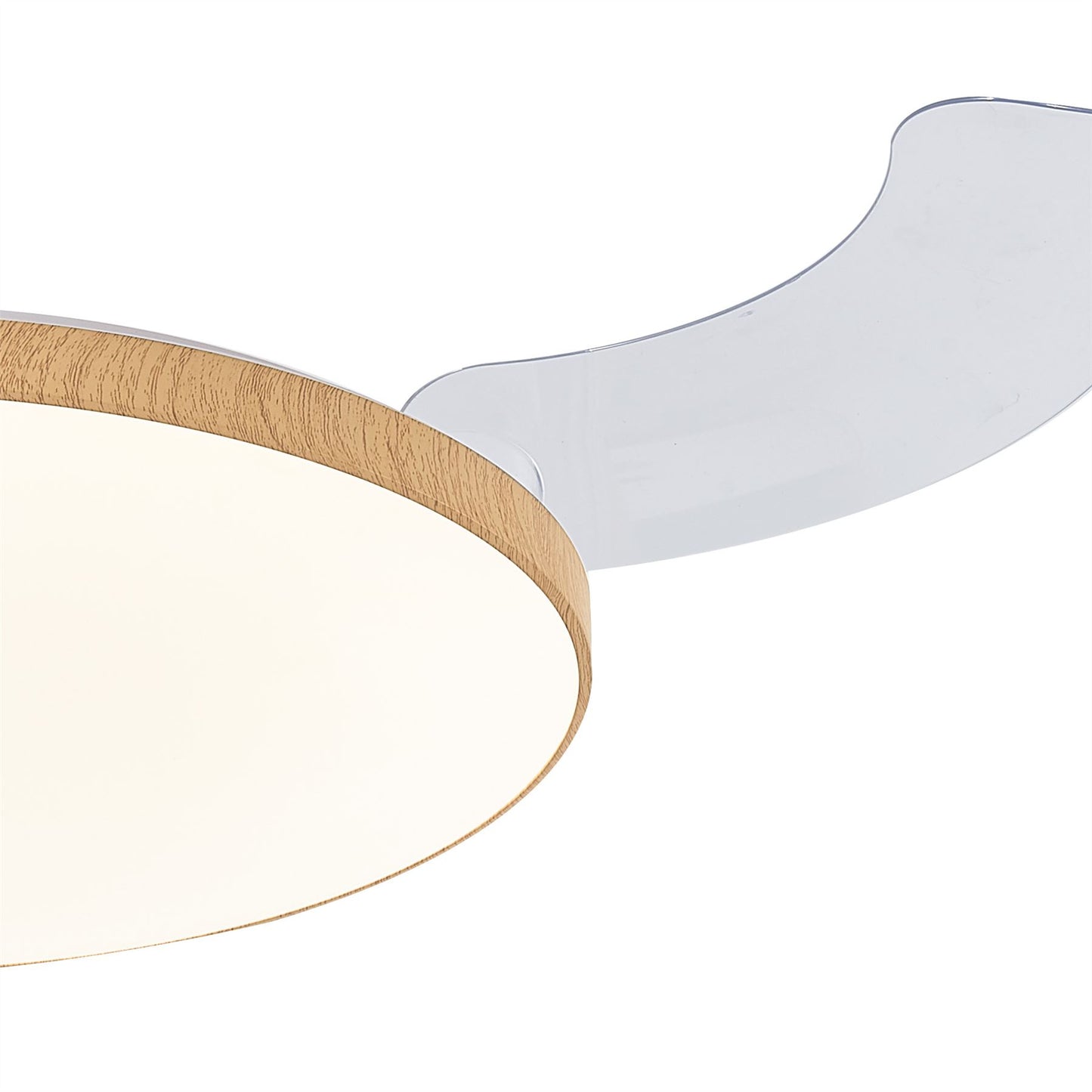 Slim Fan 50cm 50W LED Dimmable Ceiling Light With Built-In 30W DC Fan, 2700-5000K Remote Control, 3500lm, Wood, 5yrs Warranty