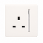 Trendi Switch 1 Gang 13 Amp Switched Plug Socket in Matt White - ART-SKT13MWH