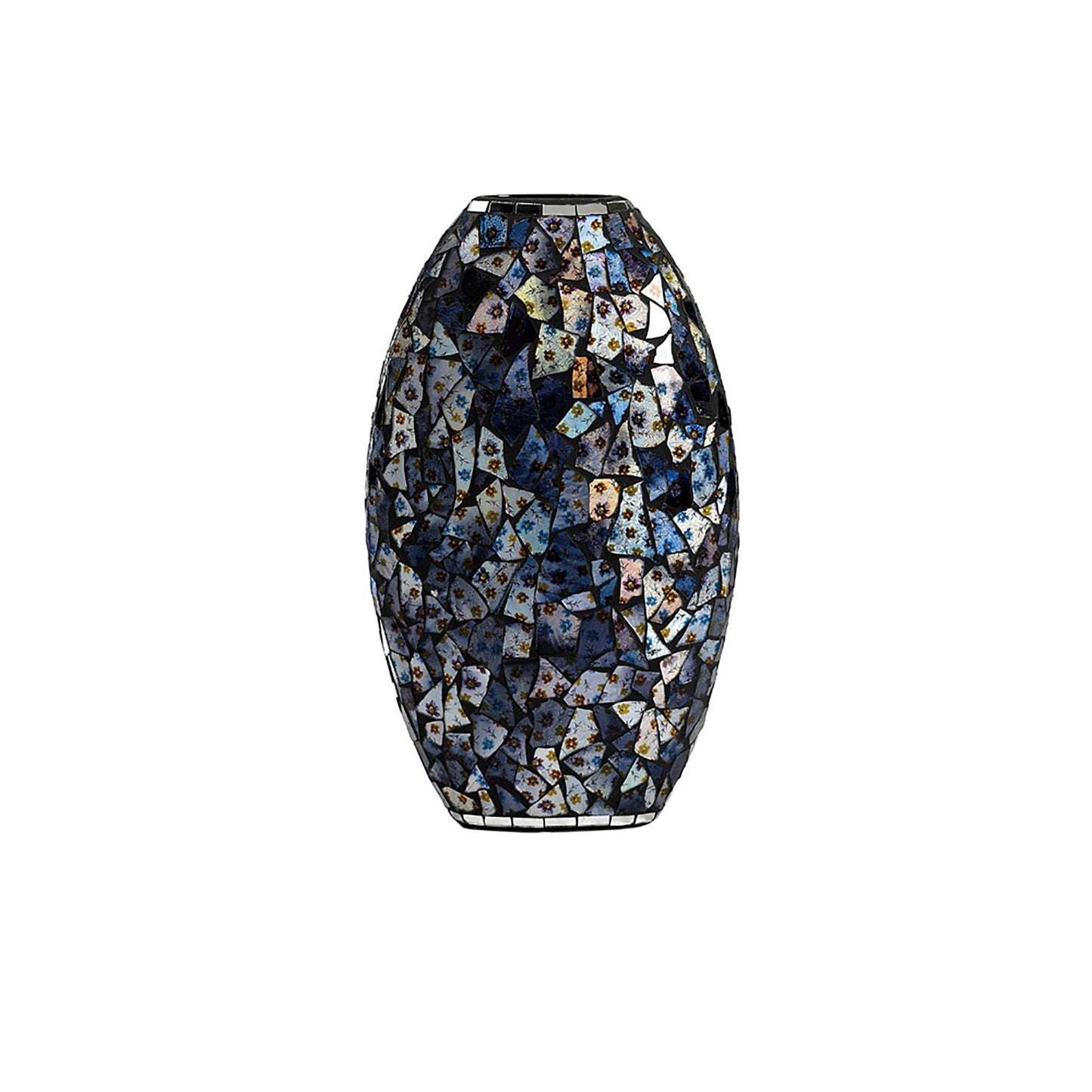 Diyas Home (DH) Myra Mosaic Vase Large Blue/Silver Mosaic