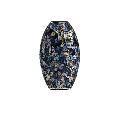 Diyas Home (DH) Myra Mosaic Vase Large Blue/Silver Mosaic