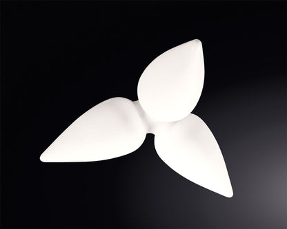 Mantra Palma Ceiling 3 Light CFL Outdoor IP44, Matt White/Opal White