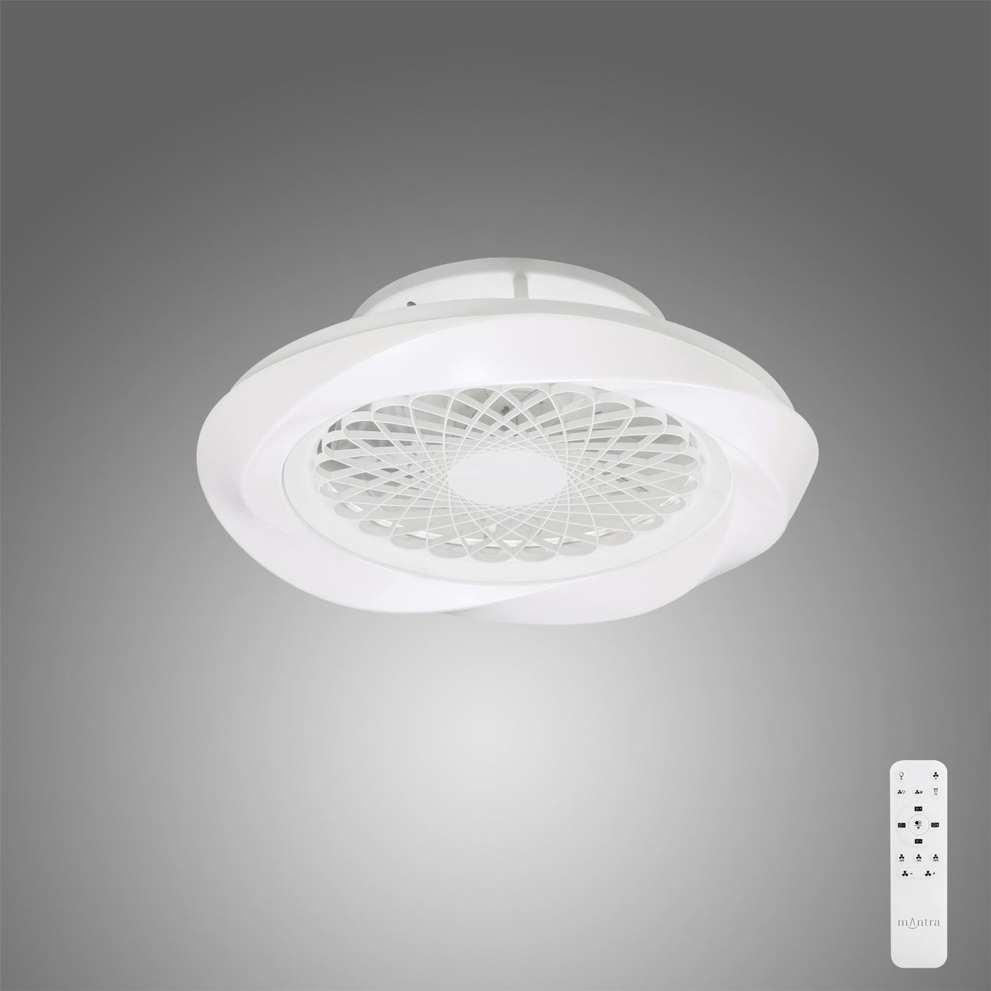 Boreal 62cm 70W LED Dimmable Ceiling Light With Built-In 35W DC Reversible Fan, White Finish C/W Remote Control, 4200lm