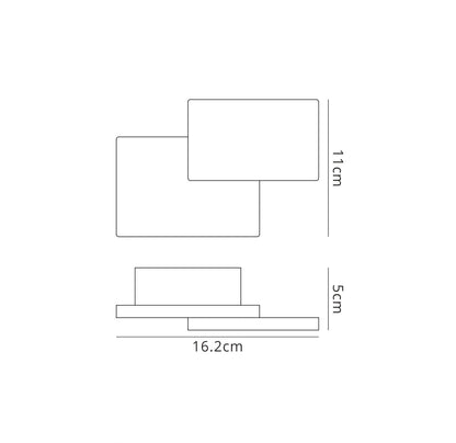 Mantra Fusion MC0143 Tahiti Wall Light Rectangles 5W LED 3000K Matt White, 285lm,, 3yrs Warranty