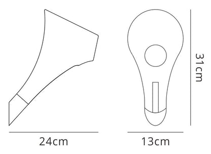 Mantra M1547 Ora Wall Light 1 Light E27, Gloss White/White Acrylic/Polished Chrome