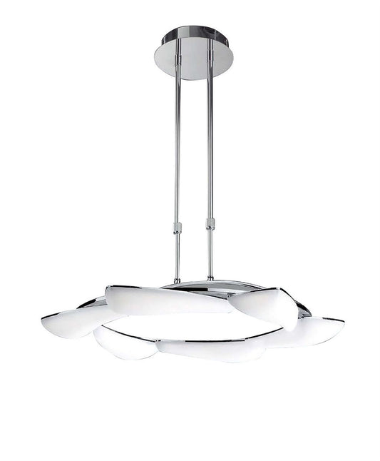 Mantra Mistral LED M3800 Mistral Telescopic 36W LED Round 3000K, 3240lm, Polished Chrome/Frosted Acrylic, 3yrs Warranty - M3800 Ceiling