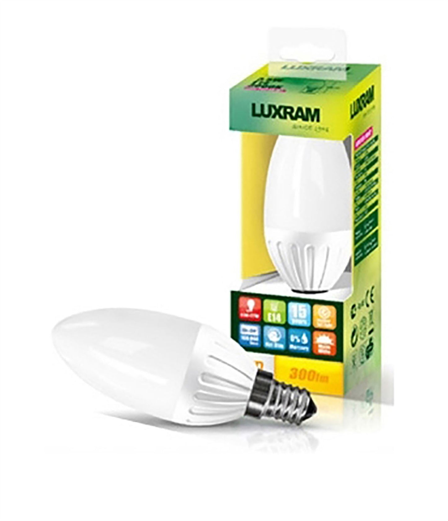 Luxram Value LED Candle Plus E14 3.5W Warm White 3000K 280lm LED