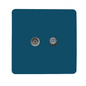 Trendi Switch Midnight Blue TV Coaxial & F-Type Satellite Socket - Screwless