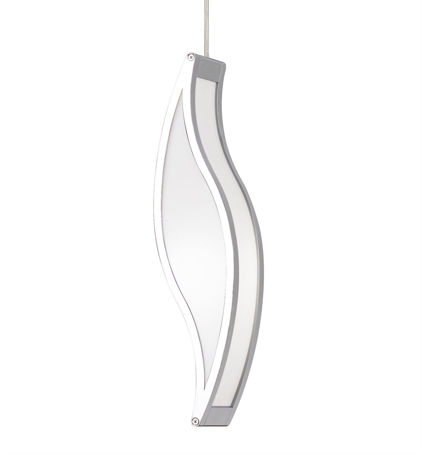 Mantra Sintesys 15cm Pendant E27 1 Light E27, Polished Chrome/White Acrylic, CFL Lamps INCLUDED